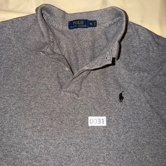 Polo Ralph Lauren Mens XL Heather Gray Short Sleeve Pony Logo Polo Shirt - Picture 4 of 5
